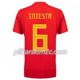 Koszulka Hiszpania A_Iniesta 6 Główna Mistrzostwa Świata 2018 - Koszulki Piłkarskie